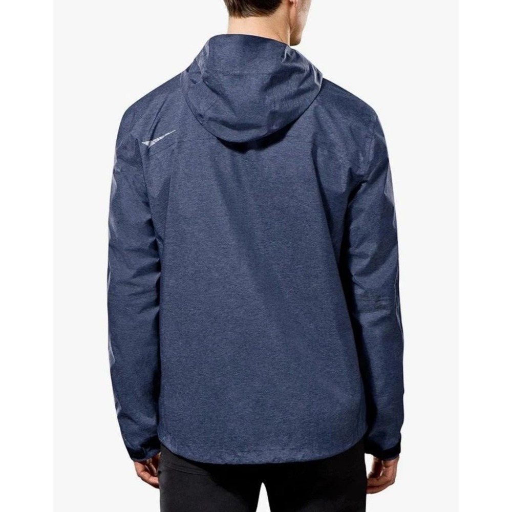 Paradox Costco Mens XL Blue Waterproof Breathable Hooded Rain Jacket Windbreaker - Picture 2 of 12